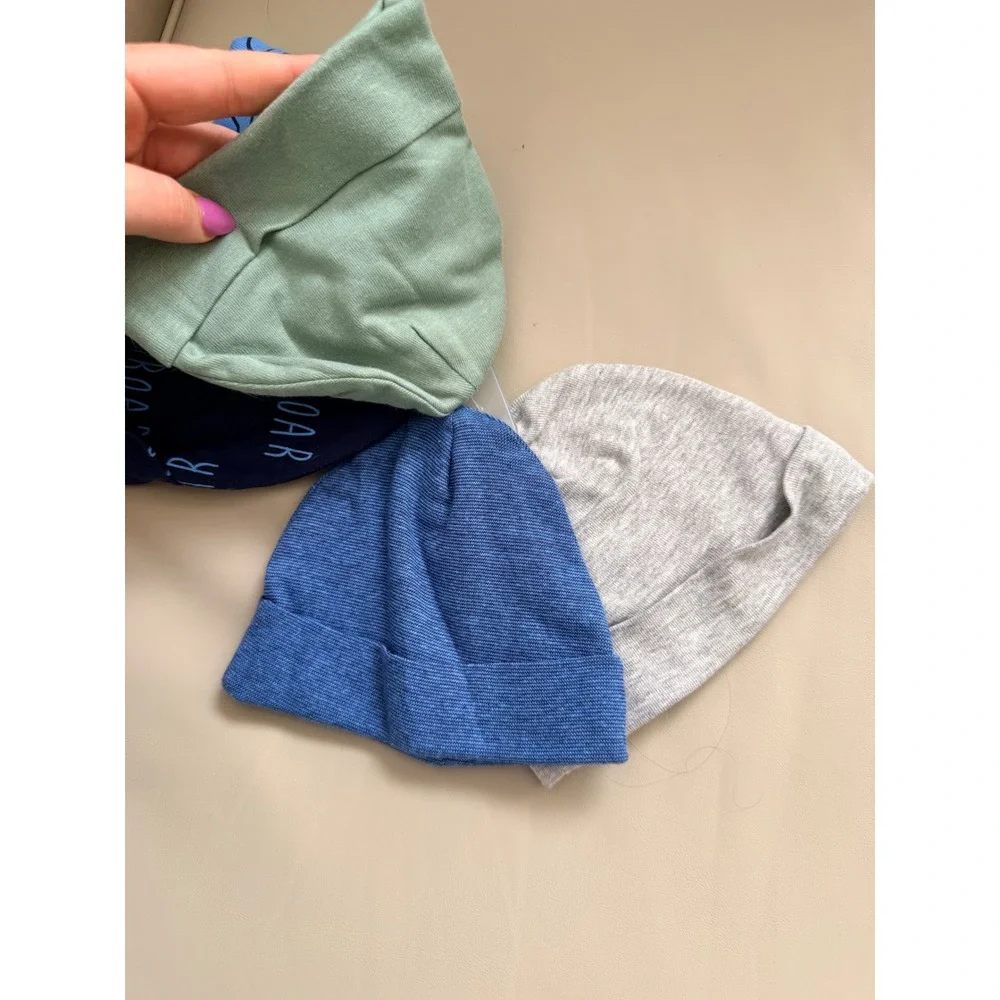 Gerber Baby Boy‎ 5 Pack Dinosaur Caps Beanies Blue Grey Green 0-6M New